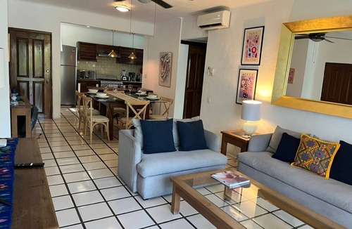 Fluvial Vallarta Apartment | Puerto de Luna: Double Room with Kitchen & Pool Access