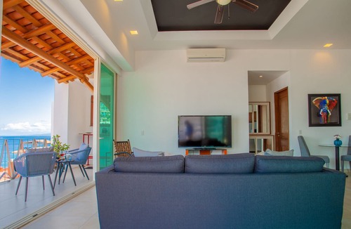 Amapas Condo | Spectacular Penthouse with open Ocean Views! 1BD Penthouse for rent in Amapas, Puerto vallarta