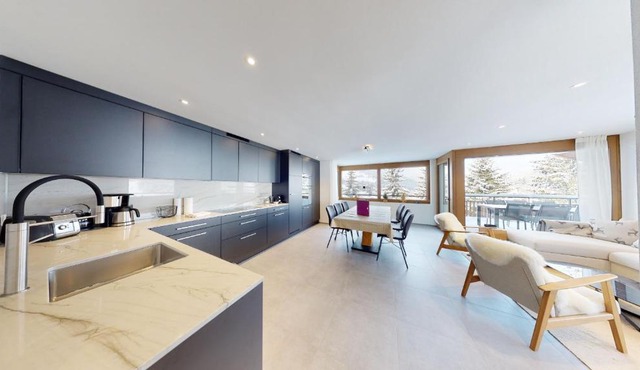 Alpen-Suite mit Spa & Bergblick in Churwalden