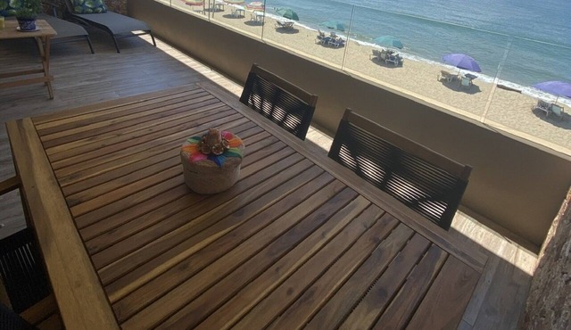 Beachfront! Modern 2 Bed 2 Bath Oceanfront Condo in San Pancho Nayarit Mexico