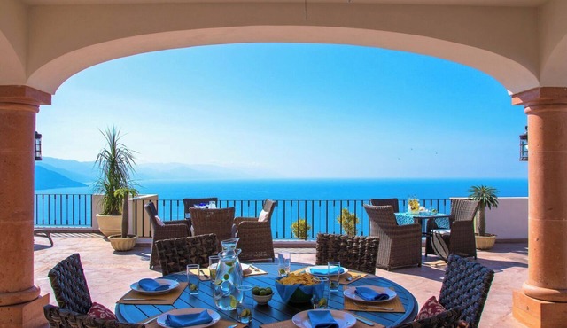 Breathtaking Views of South Coast Puerto Vallarta, Hillside in Upper Concha's Chinas