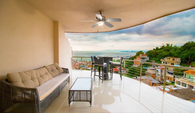 Ocean view from centro hills