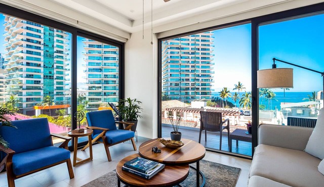 Ocean-view Portosanto 502 in Puerto Vallarta, 2BR/2BA