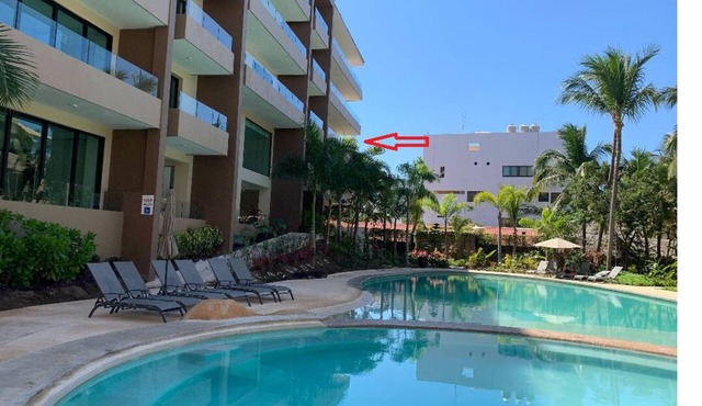 On the beach with big pool and in town. Luxurious 5 bedrooms and 5 bathrooms.