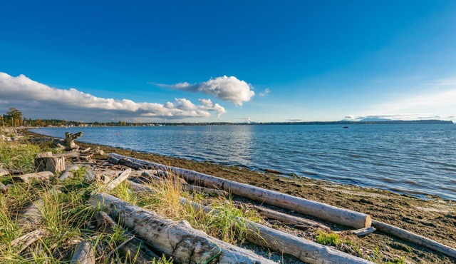 Water front, private beach, King bed, Jacuzzi tub in master bedroom BBH8242 in Birch Bay