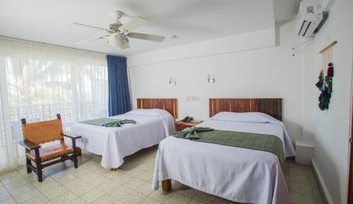 Double Room with Two Double Beds and Ocean View