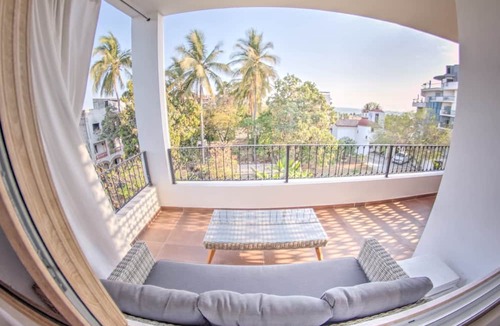 Bucerias Apartment | Oceanview Studio 3.5 Blocks to Beach
