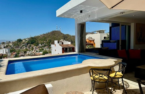 Romantic Zone Condo | Casa Celeste - Hilltop Penthouse! Private Pool!