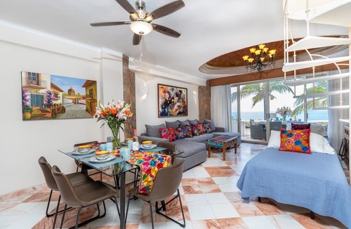 Flamingos Apartment | Ocean Front Penthouse, Pool, Sleeps 6 people