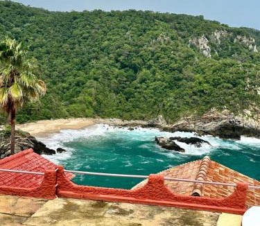 Puerto Angel Villa | Bungalow frente a la playa estrene alberca nueva con increíble vista infinita al mar, 8 hermosas playas cercanas, terraza con cama de playa, espectacular vista al inmenso océano pacífico, 2 kayack disponibles, nómadas digitales Starlink WiFi 224 mbps