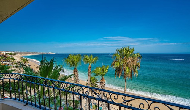 Beachfront 4th Floor with Stunning Views to Lands End, Medano Beach and Cabo San Lucas Bay in Cabo San Lucas